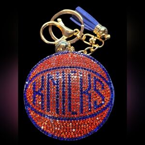 Knicks Rhinestone Bag Charm Keychain